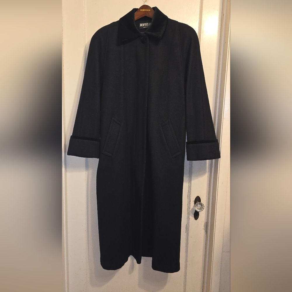 VTG 80s Jofeld Black Coat Size 12